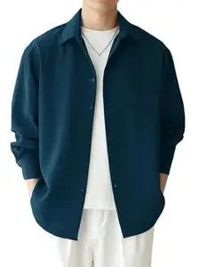 Leriya Fashion Men's Formal Button Down Shirt – Slim Fit Shirt's for Men | Textured Long Sleeve Polycotton| Business & Meeting Ready (Available in Plus Size)