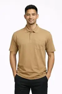 Walrus Men Stylish Solid Casual Polo Tshirt|Mars T Shirt with Pocket White Colour M Size|Breathable & Comfortable |Pack of 1|