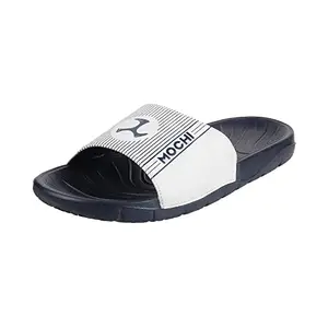 Mochi Mens Synthetic White Slippers (Size (8 UK (42 EU))