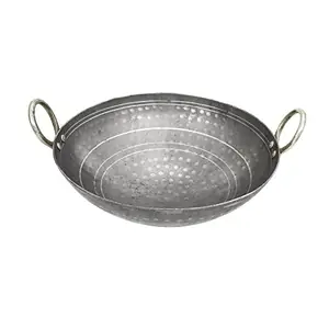 RBY Iron Hammered Kadai | Deep Frying Kadai Handmade Useful for Frying and Cooking | Free Stainless Steel Scrubber (700 ml) price in India.