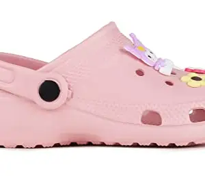 CASSIEY Indoor & Outdoor Sandals Clogs | Comfortable Lightweight Clogs Sandal for Women's and Girls- Pink
