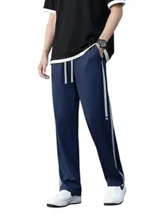 Mack Jonney Men’s Striped Track Pants | Side Stripe Design | Regular Fit | Casual & Athleisure Wear |Pack of 1-MMJ-110