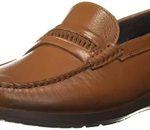 Lee Cooper Men Cognac Leather Formal Shoes-8 UK (41 EU) (8.5 US) (LC3096D)