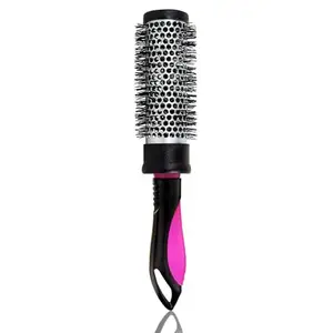 BlackLaoban Small Hot Curl Hair Brush For Blow Drying, Styling, Curling, Straighten High-resistance Ceramic Brush For All Type Hairs Women & Men (Purple)