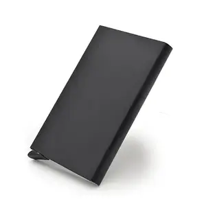 Stealodeal RFID Protected Pop Up Metal Wallet Black Card Holder Debit Credit for Men Women