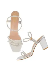 Shoetopia Women's Girls-Heel-1246 Heeled Sandal-5 Kids UK (Girls-Heel-1246-Silver)-EU38