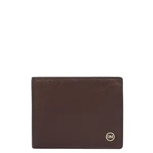 Da Milano Leather RFID Wallet for Men with Multicard Slot - Brown