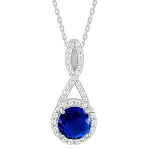 GIVA 925 Silver Blue-maze Pendant With Link Chain| Necklace to Gift Women & Girls | With Certificate of Authenticity and 925 Stamp | 6 Months Warranty*