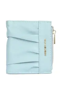 Van Heusen Leather Women Blue Textured Wallets