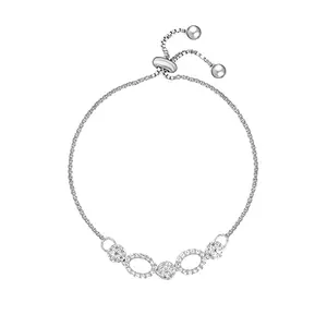 GIVA 925 Silver Love Me More Bracelet, Adjustable | Gifts for Women and Girls | With Certificate of Authenticity and 925 Stamp | 6 Month Warranty*