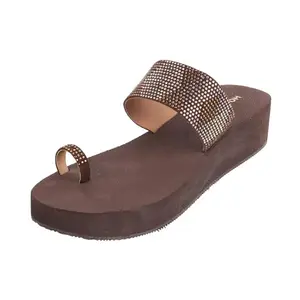 Mochi Women Antic Gold Wedge Heel Fashion Sandal UK/7 EU/40 (34-225)