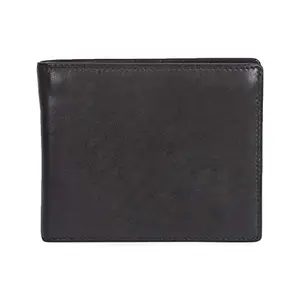 Leatherman Fashion LMN Genuine Leather Black Unisex Wallet(9 CC Slots)