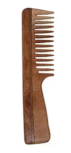 Aatira Neem Wood Comb Wide Comb With Handle For Hair Regrowth Wooden Comb For Hair For Men And Women Set of 1, 60 grams (M5)