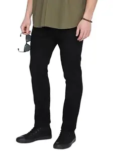 Urbano Fashion Men's Straight Fit Heavy Washed Denim Jeans Stretchable