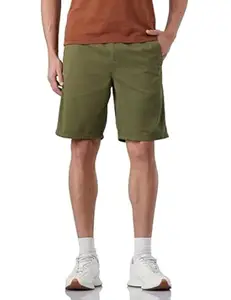 Amazon Brand - Symbol Men's Elasticated Relaxed FIT Twill Shorts