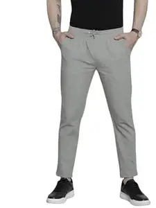 The Indian Garage Co Men Slim Fit Solid Mid-Rise Elasticated Linen Jogger Trouser