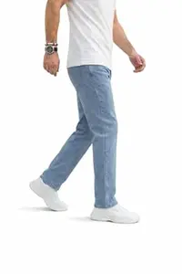 ROTUS BLUE ROTUS Men's Regular Fit Mid Rise Jeans