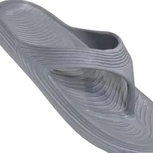 V SHAPE SLIPPERS (Grey, UK Footwear Size System, Adult, Men, Numeric, Medium, 8)