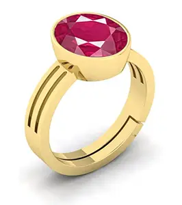 RRVGEM RRVGEM Ruby RING 10.25 Carat Certified A+ Quality Natural manik Adjustable GOLD Ring Loose Gemstone for Women's and Men's By LAB -CERTIFIED