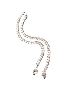 NISTECH Trendy & Fashionable Silver platted Anklets Payal/Pajeb for women & girls in standard size.- 1 Pair - NAJ068 - P1