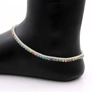 Beautiful Silver Plated Bridal Payal For Women One Pair Metal Anklet