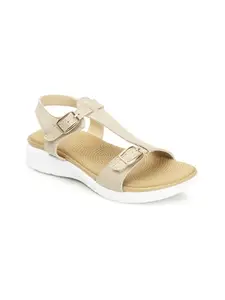 Carlton London Women Sandal,Beige, UK-8