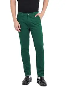 The Indian Garage Co Men Slim Fit Solid Mid-Rise Chinos