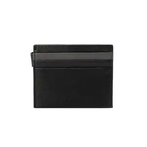 POLICE Genuine Leather Michu Black/Stone Card Case with Multicard Slot |Leather Slim Skinny Fit 7 Credit Card Slots for Men & Women