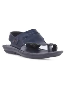 Bata Men's 8619 STRAP SANDAL formal blue Sandal for mens |adjustable straps for a customized fit and easy on/off |summer wear |textured outsole.Size- 8