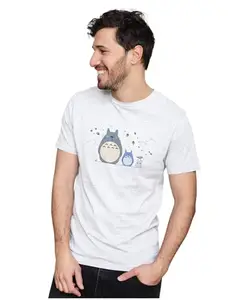 Men's & Women's Regular Fit T-Shirt Just Be Happy - Smile 100% Cotton Unise T-Shirt White|Female4XL(GUARDE26-White 4XL Men GoalLW,)