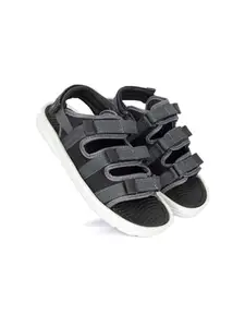 AADI Men's Grey Mesh Outdoor Casual Sandals & Floaters
