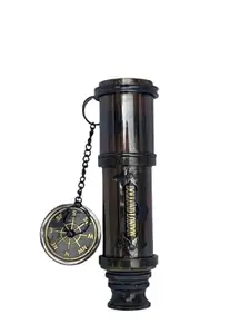 Vintage Nautical Brass Telescope – Antique Maritime Spyglass with Classic Polished Finish for Home Décor, Office Display, Pirate Role-Play, or Collector’s Nautical Gift