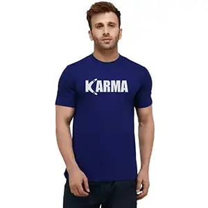 ALLEN BLACK Men's Round Neck T-Shirt Comfortable & Stylish Men's T-Shirt Idea for Gym, Sports, Casual Outings, or Lounge Wear - Small$5165 Navy Blue