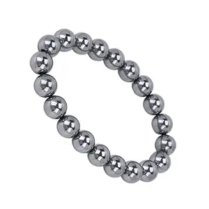 lonuo Energy Stone Bracelet, 9mm Elegant Safe Purify Flexible Fatigue Relief Terahertz Bracelet for Party Dating