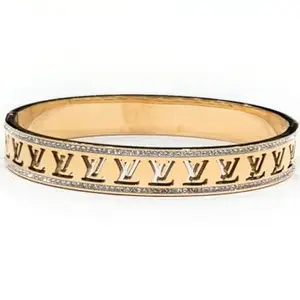 The Ethnicity gold plated anti tarnish stone studded bangle/kada/bracelet (1 kada) for women girls men boys (Style 2)