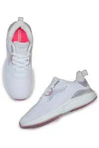 ABROS Women's Juliet ASSL0191 Sports Shoes|Running Shoes|Walking Shoes_Offwhite/Pink_5UK