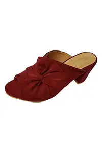 Arshan Foot Fashion Women's Red Synthetic Fashion Sandals, UK 8