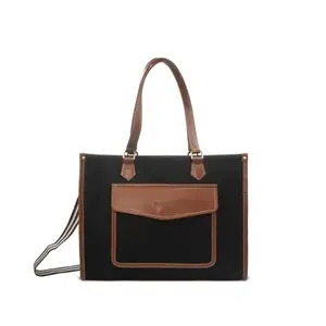 Womanix Laptop Tote Bag Canvas Laptop Bag 14 inch Work Shoulder Bags Casual Briefcase Handbag for Travel, Office, College