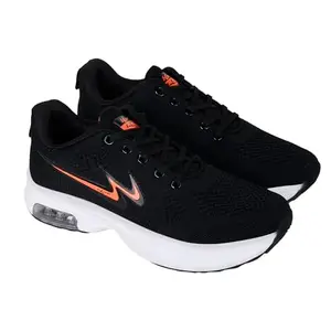 Lancer Mens RAMBO-182BLK-ORG Black Running Shoe - 6 UK