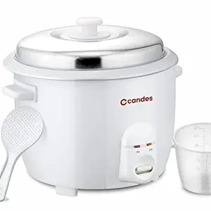Candes Aroma Electric Easy Cook 1.8 liters Automatic Rice Cooker with 1 Measuring cup and Spatula (1 Year Warranty, 700W) (White) price in India.