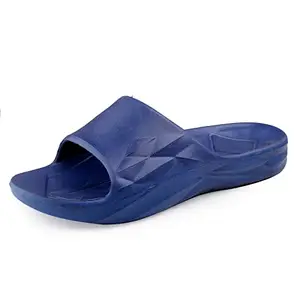 Kraasa Slides for Women and Girls | Cushioned Thick Sole Sandals | Indoor and Outdoor Slides Navy UK 4