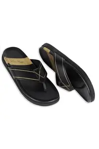 Louis Philippe Men's Black Sandals