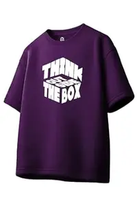 Ishkart Men's Oversized T-Shirt, 100% Cotton, Round Neck, Short Sleeve, Printed Chest and Back, Casual Summer Wear, S to 3XL