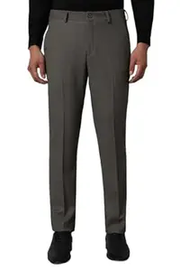 Louis Philippe Men's Slim Fit Mid Rise Pants