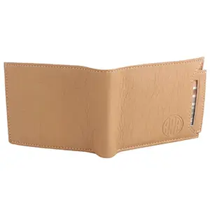 ASA CRAFTS Men's Casual Beige Artificial Leather Wallet Regular Size (5 Card Slots)