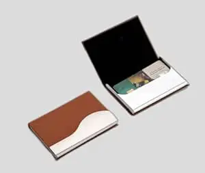 Watchstar Slim Skinny Fit Card Wallet for Men and Women (137 Wave Brown Business cardSZNN)