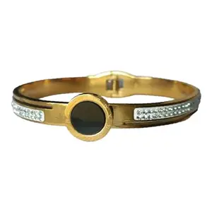 Swayaa Modern Look Band Gold Bracelet
