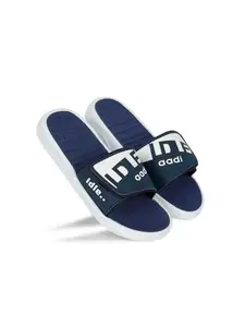 AADI Men's Blue Synthetic Leather Daily Use Casual Sliders/Flip Flop & Slippers