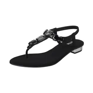 Metro Women Black Casual Synthetic Sandals Uk/6 Eu/39 (35-160)
