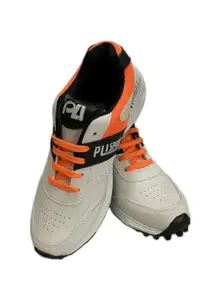P.L.I. Cricket Shoes (10) White Orange